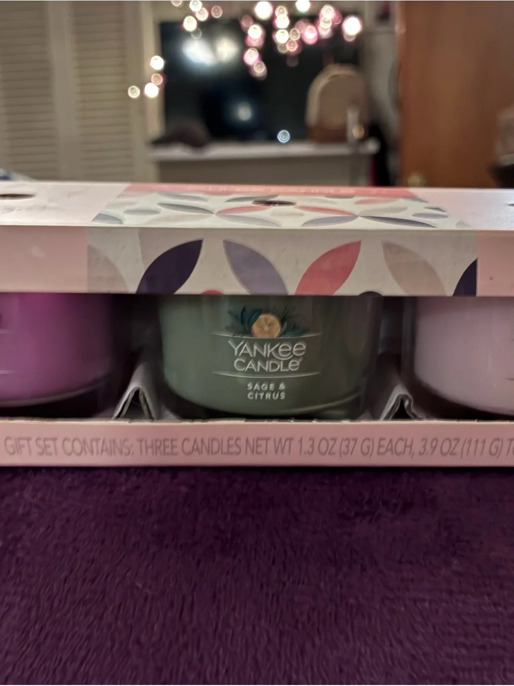 Yankee Candle Sage & Citrus Votive Trio — Green